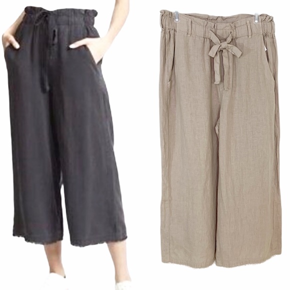 Anthropologie Pants - Anthropologie Cloth & Stone Linen Wide Leg Pants